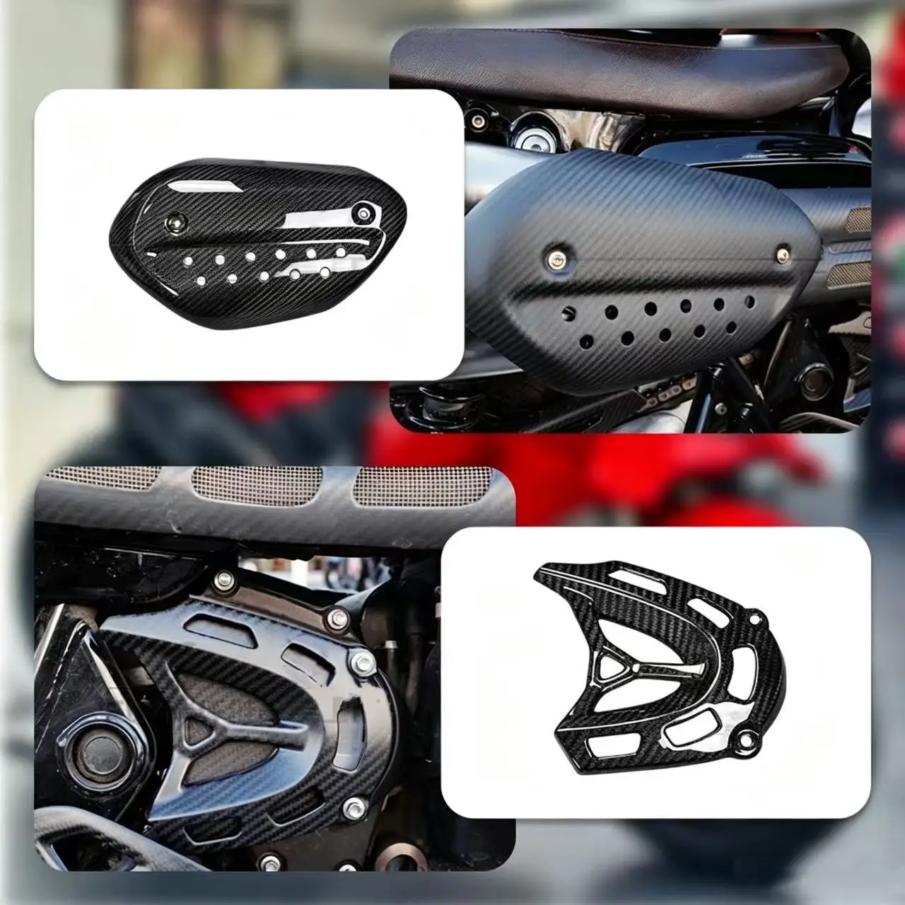 Suitable for Triumph scrambler1200 xc/xe large climbing motorcycle retrofitting 100% pure dry carbon fiber exhaust hood