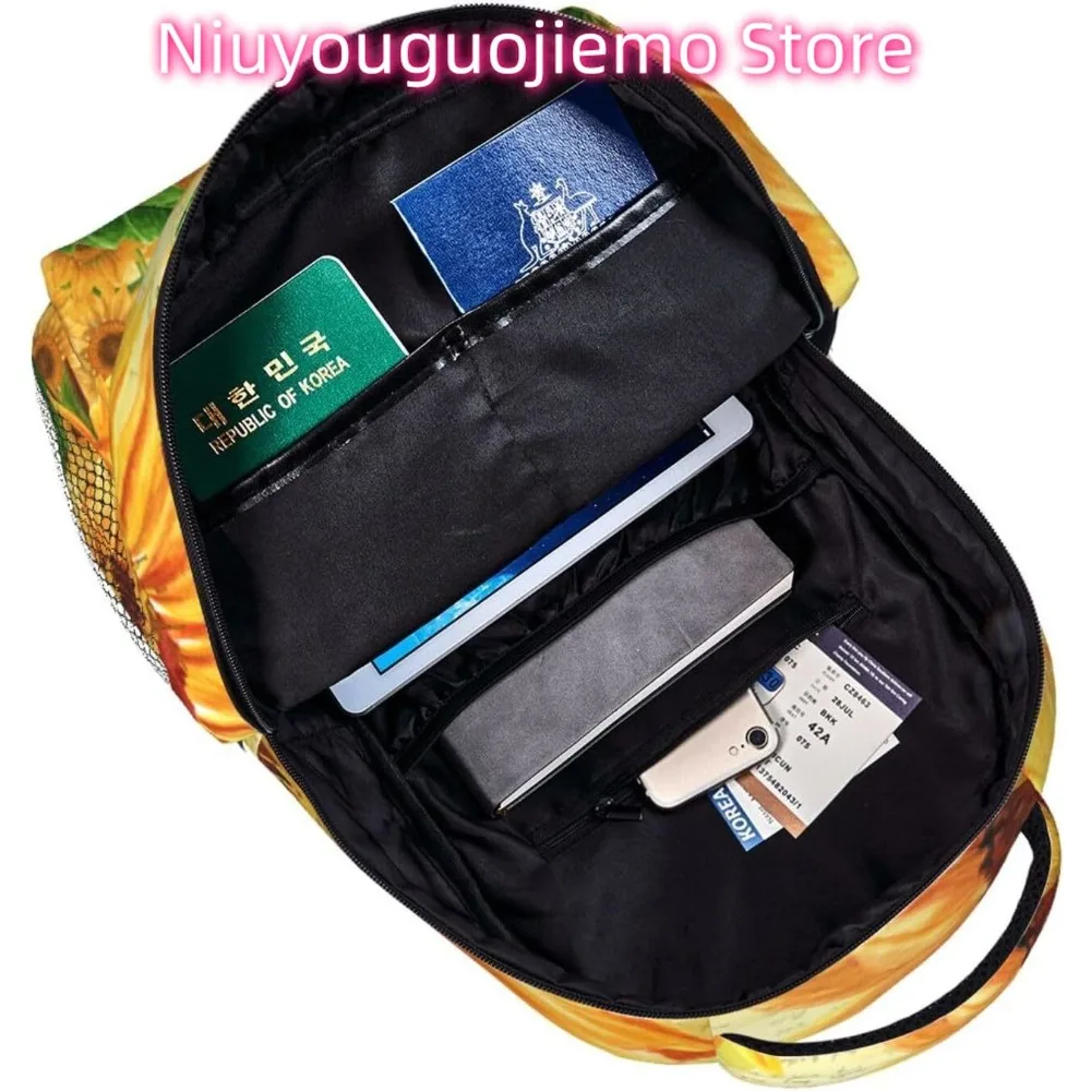 Uroczy plecak na laptopa z motywem słonecznika, lekki, uniwersalny, podróżny, codzienny plecak unisex do szkoły dla mnie.