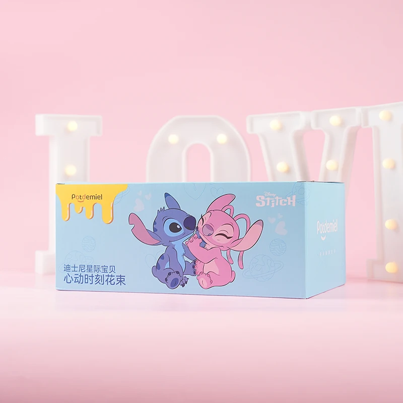 Potdemiel Ufficiale Disney Stitch Nick Peluche Bambola Bouquet Insegnante/San Valentino Stagione di Laurea Palmare Decorazione Fiore Regalo