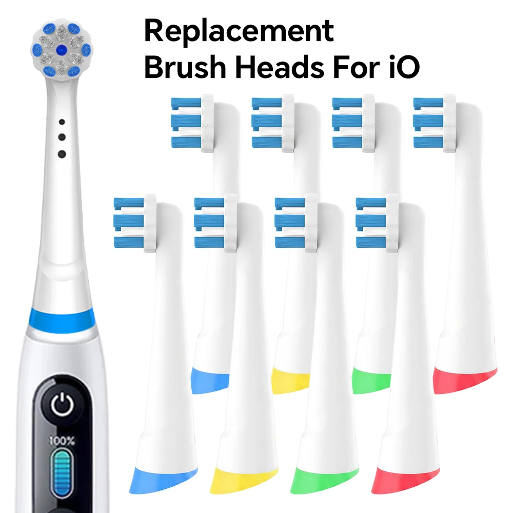 4/8/12 Count Replacement Brush Heads Compatible with Oral B iO 2/3/4/5/6/7/7G/8/9/10 Electric Toothbrush, IO Series Tooth Head