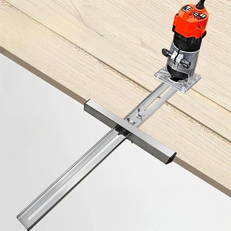 Universal Router Guide Jig Precision Edge Guide for Trimmer Groove Circle Cutting Template with Positioning Pins for Woodworking