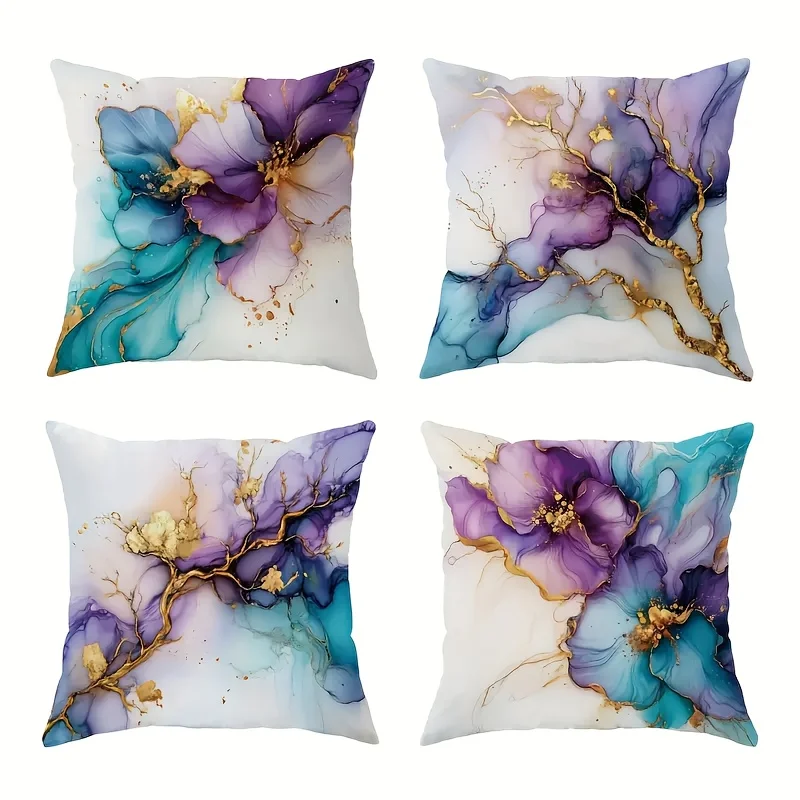 Marble geometric patterns digital printing pillow cover Short plush Suitable living rooms bedrooms sofas throw cushion cover