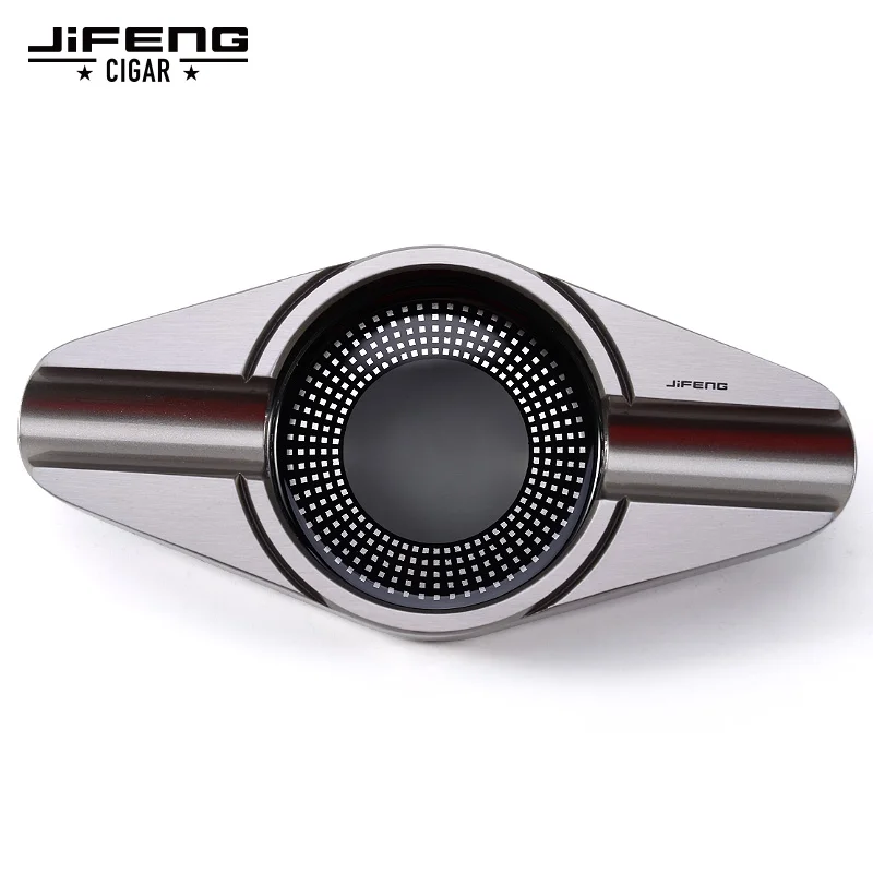 

JIFENG Smoke Extinguisher for Monsoon Cigars Office Travel Portable Aluminum Alloy Fashion Ashtray