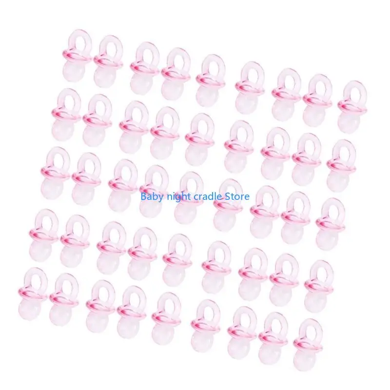 

J2FF, 50 шт., акриловые соски-пустышки для новорожденных, сувениры для детского душа и определение пола, декор для праздничного