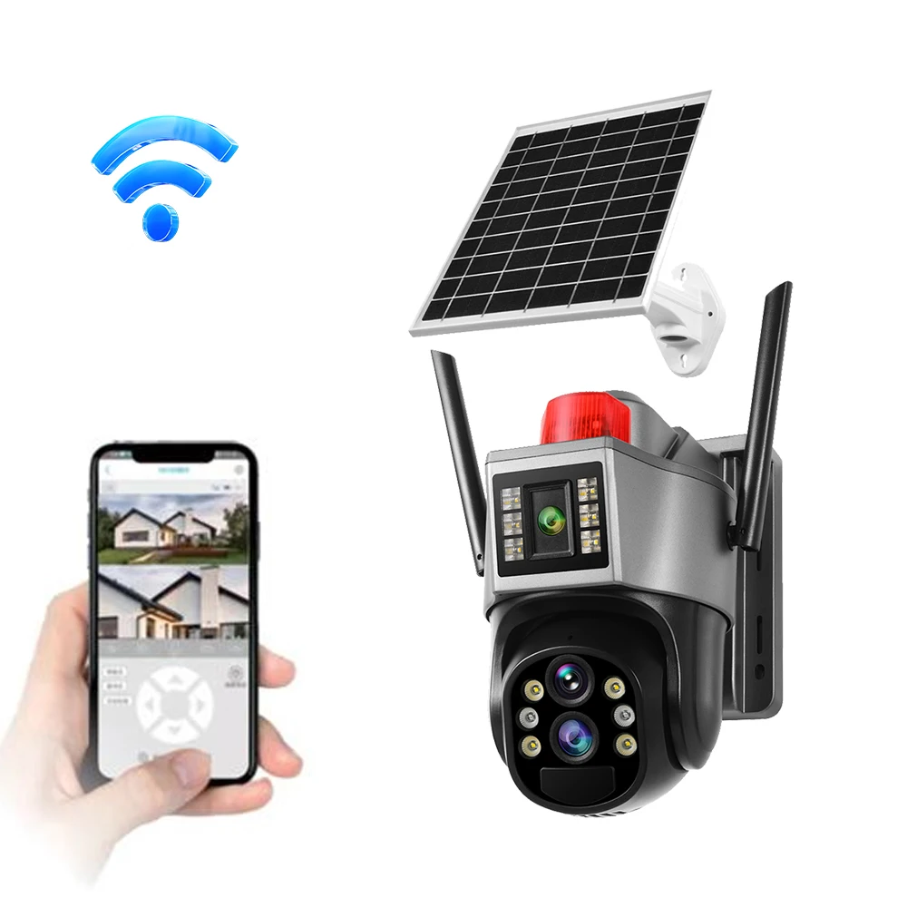 

V380PRO 6MP 10x Optical Zoom Wifi Solar Camera Motion Detection Colorful Night Floodlight Camera Security System Cctv Camera