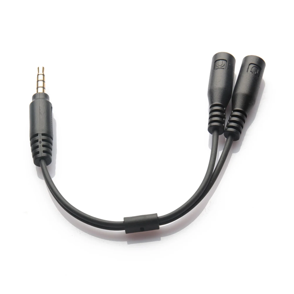 3 .5mm Audio Adapter Cable Headset Splitter Headphone Mic Microphone Jack Dispenser