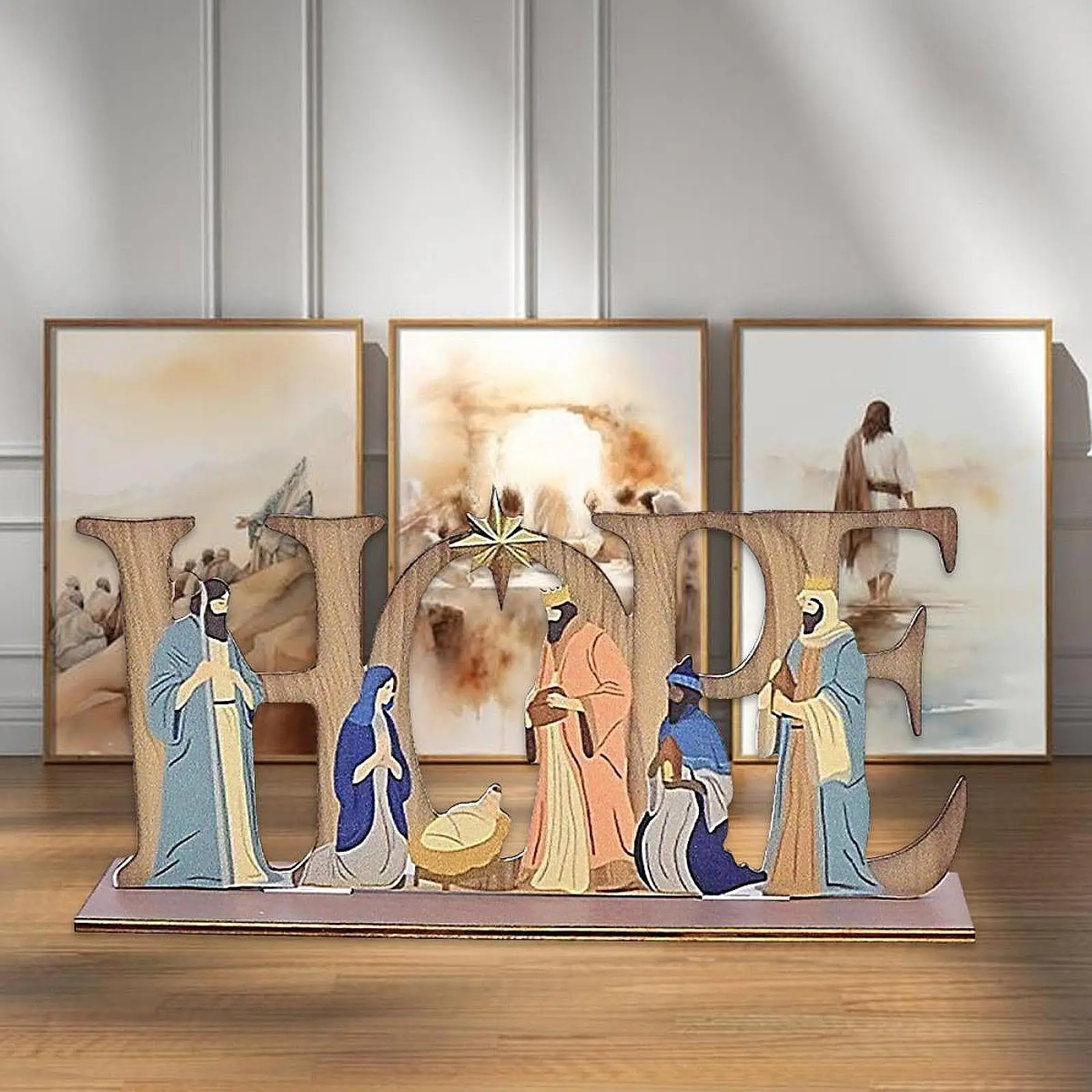

Nativity Scene Ornament Religious Nativity Scene Decor for Living Room Home