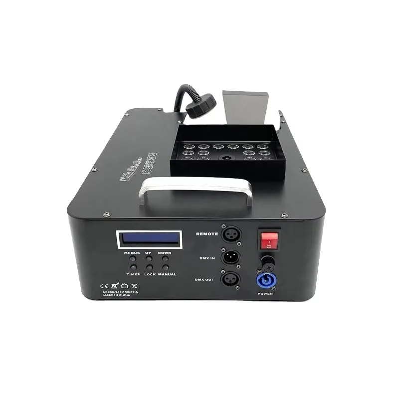 Dragon Stage Club 1600W 24led fog machine with instant stop function, inverted vertical fog machine with double solenoid valves