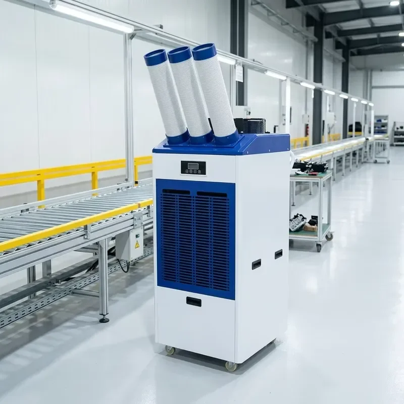 3-Ton portable air conditioner 36000 BTU instantaneous cooler, using R32/R410A, suitable for factory floor evaporative air