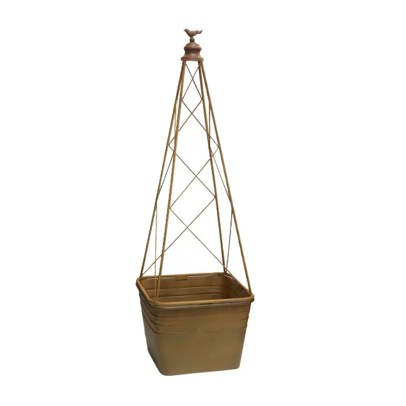 horticulture-epicerie-jardin-ornements-decoratifs-artisanat-en-fer-vieux-cadre-de-vigne-d'escalade-pot-carre-cadre-d'escalade-pot-carre