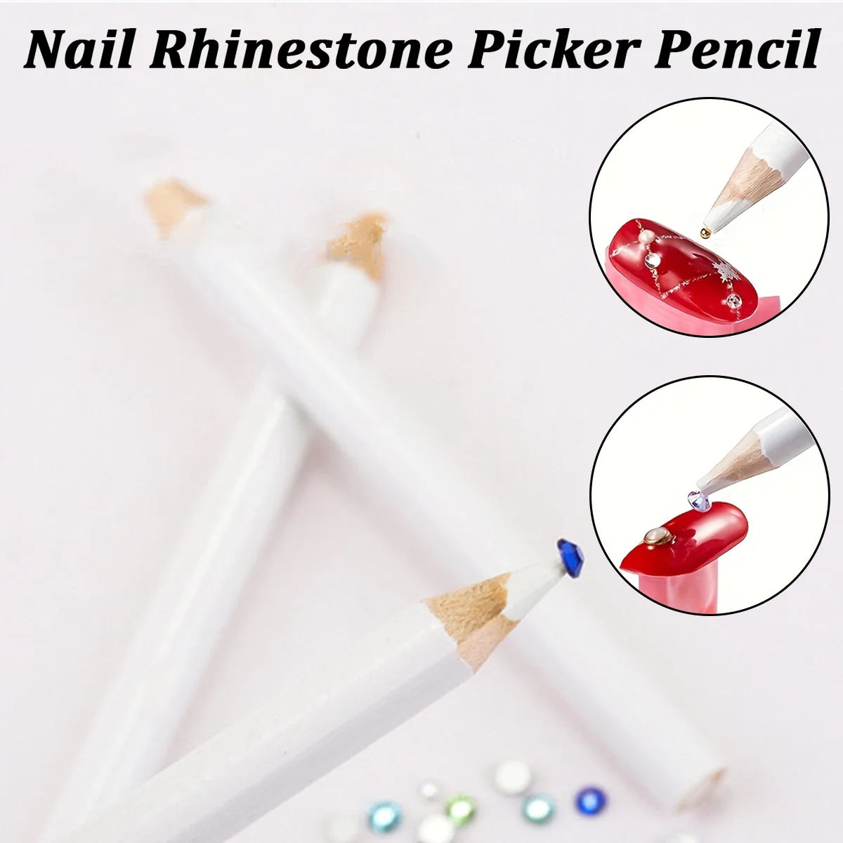 2/4/6/10/20pcs Rhinestones Pen Dual-ended Art Tool for Easy Gem Application for Nail Decoration and Jewelry Crafting