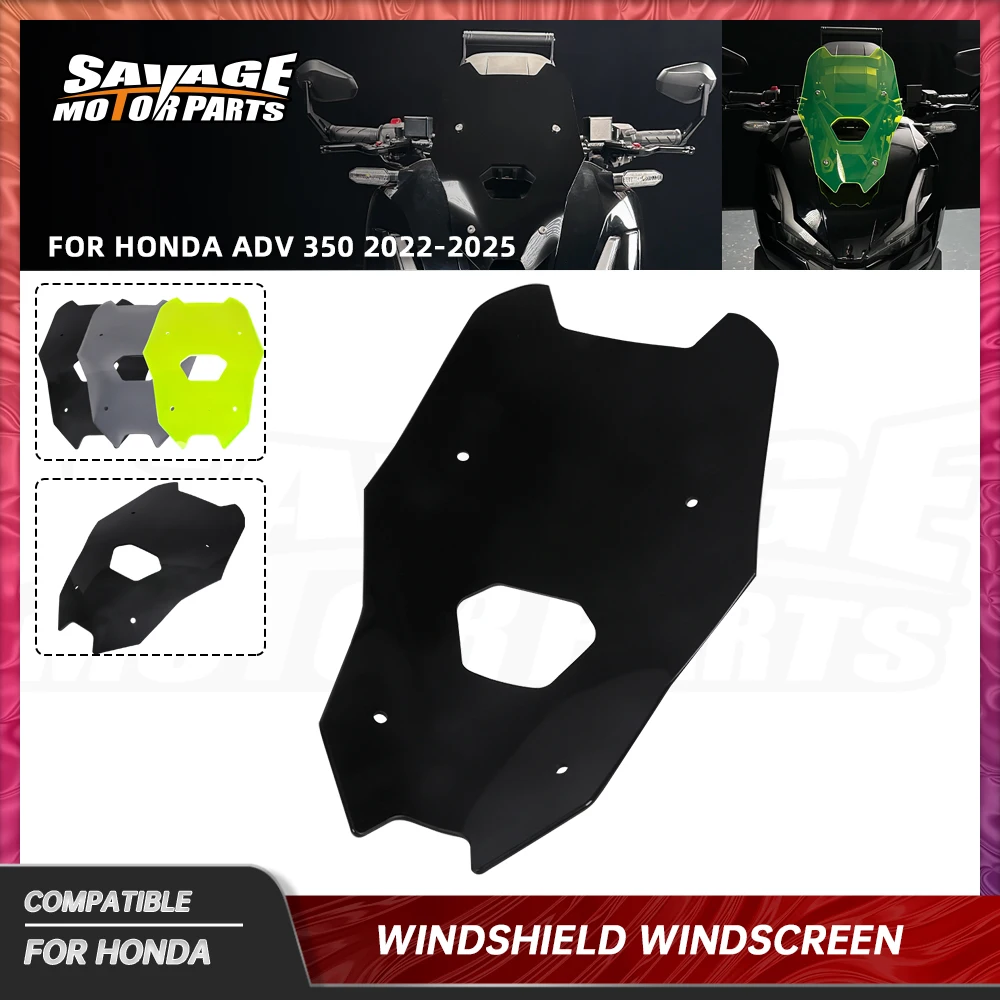 

2025 ADV350 Windshield Windscreen Parabrisas For Honda ADV 350 2022-2024 Black Smoke Green Wind Deflectors Screen Wind Shield