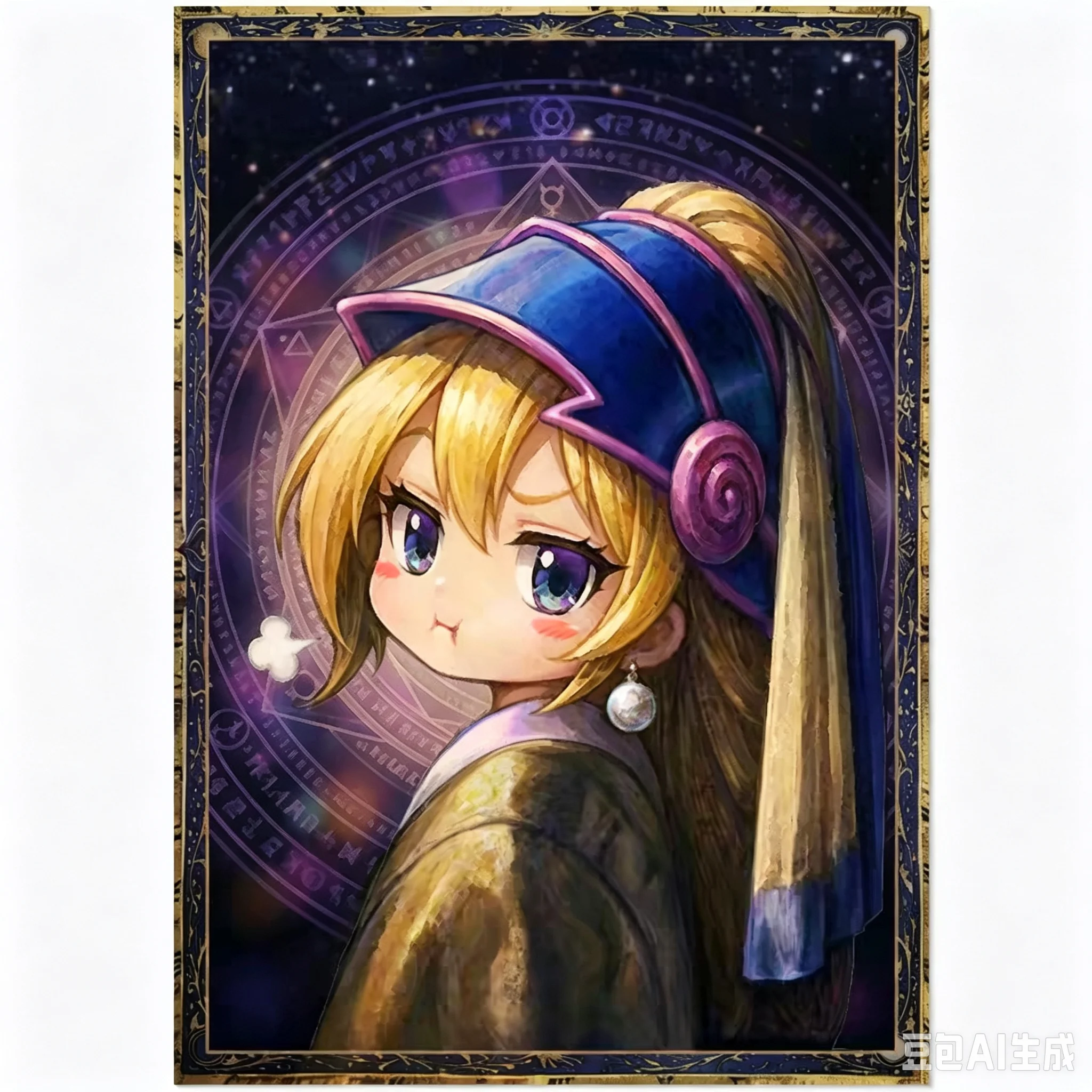60PCS Yugioh Wearing Pearl Earrings Dark Magician Girl Card Sleeves Yu-Gi-Oh! TCG OCG Trading Cards Shine Protector Case Holder