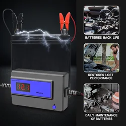 4A Battery Desulfator，Battery Maintainer Designed for Cars, Trucks, Motorcycles, ATV, Boats, RV Battery, for 12V,24V,36V,48V