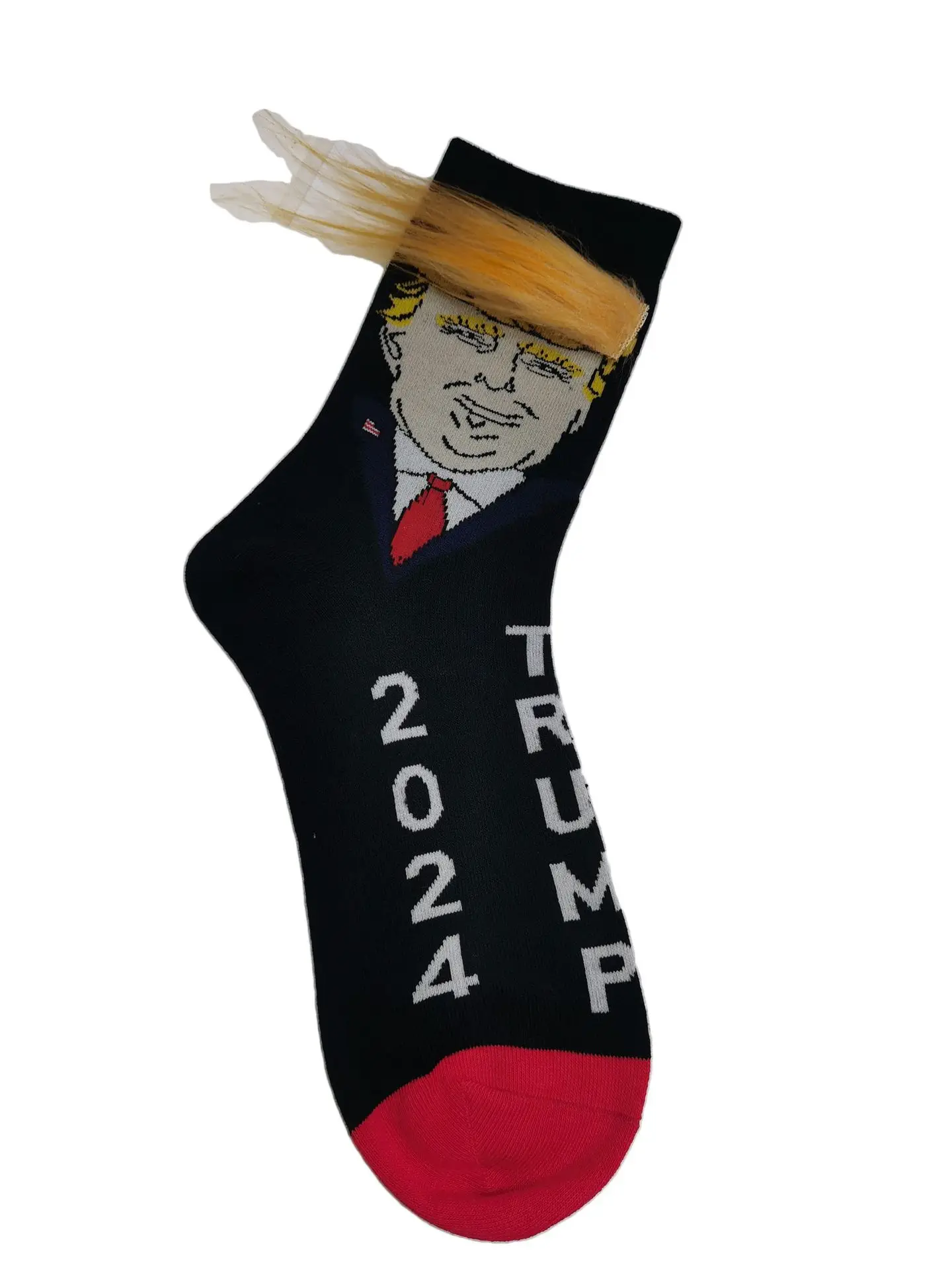 Śmieszne skarpetki Trump Novelty z włosami Trump Skarpetki unisex Crew Skarpetki 2024 prezydent Trump Merchandise Giftt