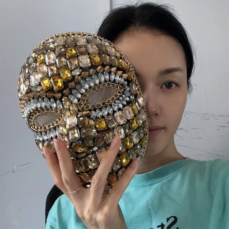 女性ゴーゴーダンス帽子ビッグストーン頭飾りジャズマスクハロウィンナイトクラブポールダンス衣装ステージアクセサリー XS9834