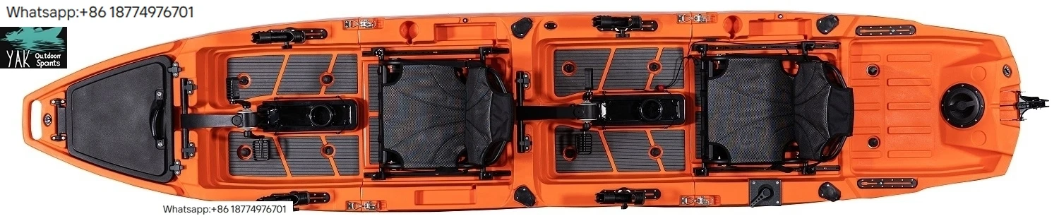 

Outdoors 4m+ Propeller Pedal Drive Fishing Ka, Two-Person Non-Inflatable HDPE Construction, 320kg Capacity