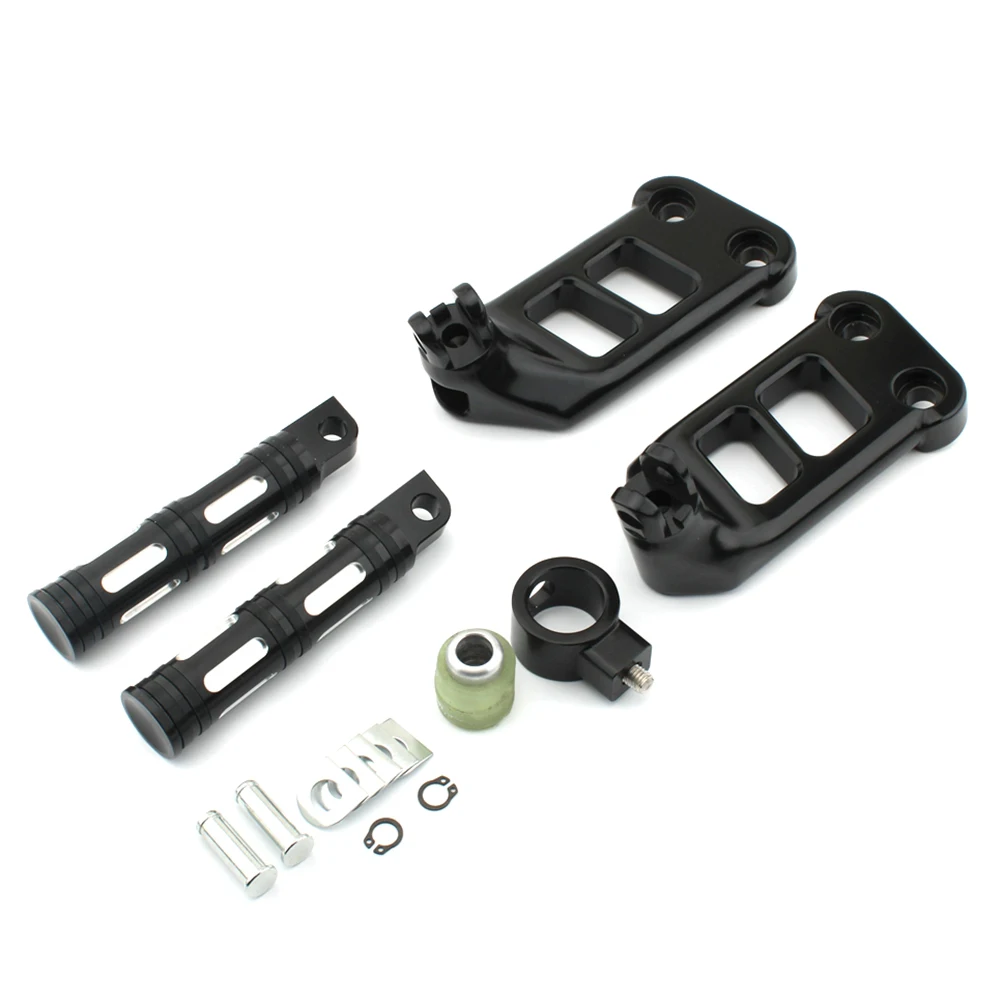 Passenger Footpeg Bracket Footrest Kit For Harley-Davidson V-Rod VRSCAW 2007 2008 Model Aluminum Black & White