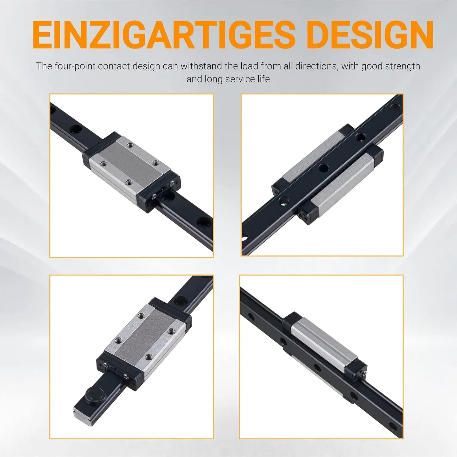 1 шт., 15 мм, MGN15, черные, фосфатирующие, антикоррозийные, миниатюрные линейные направляющие, от 100 до 1000 мм, с 1 шт. слайдером MGN15H или MGN15C