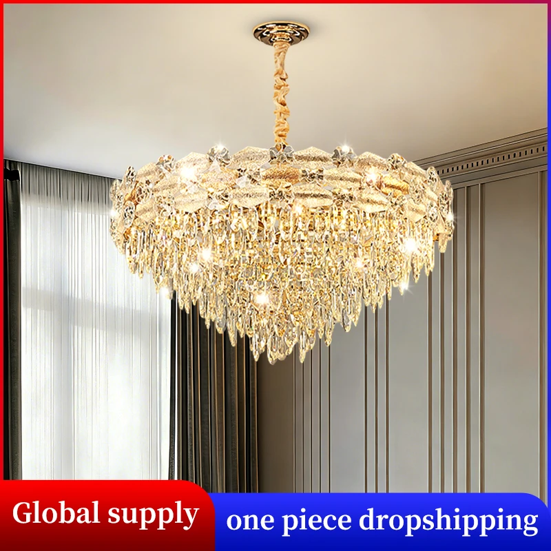 

Crystal Chandelier Lustre Modern Led Ceiling Chandelier Dining Table Living Room Pendant Lamp Dining Room Lighting Hanging Light