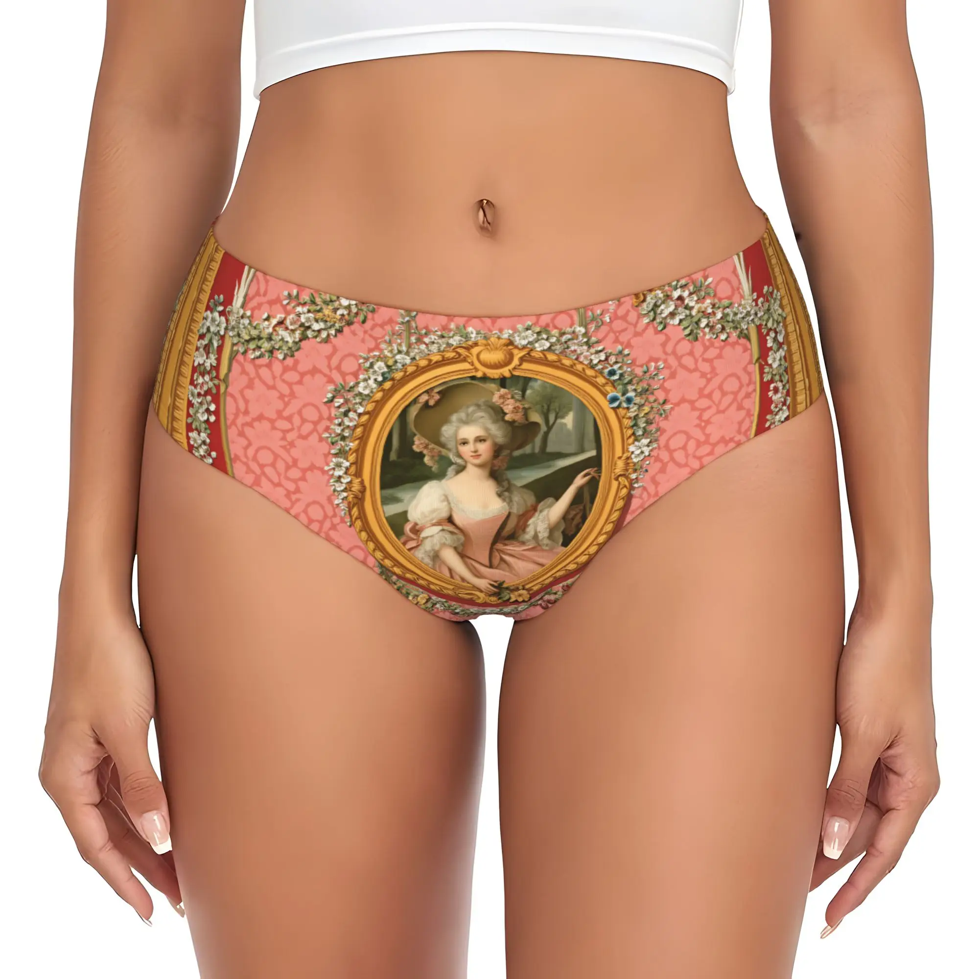 Трусики Rococo Frame Mademoiselle Rosette Aubusson Tapestry, женские, удобные, эластичные