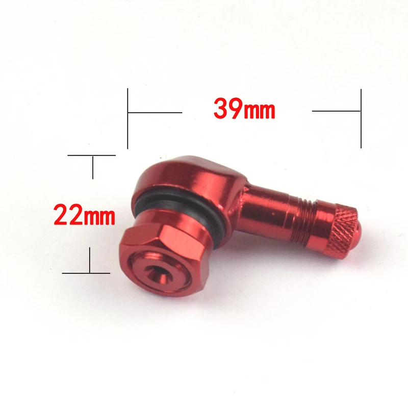 2PCS Motorcycle Valve Rim 90 Degree Angle Motorcycle Aluminum Alloy Wheel Tire Tubeless Valve Stems For Rim Wheel Parts