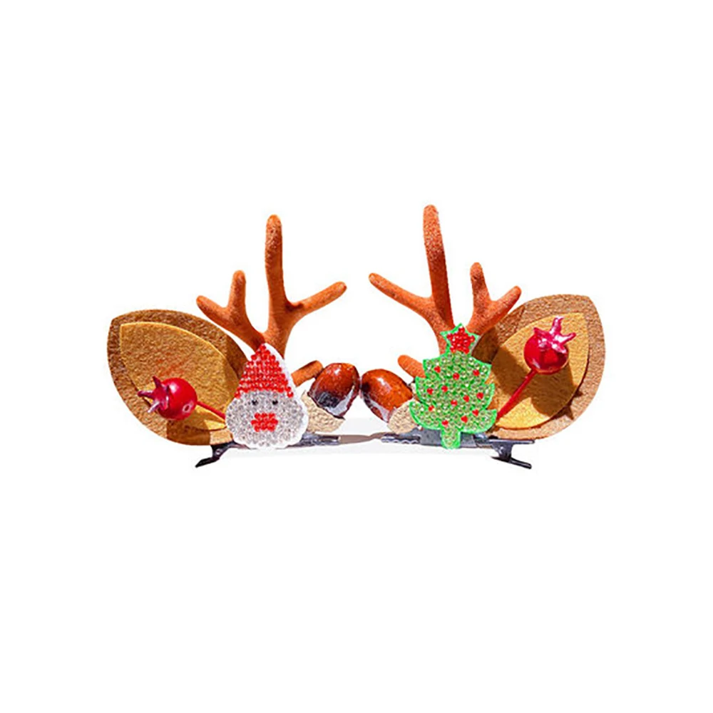 Christmas Hairpin Jewelry Antler 2022 New Side Barrettes Party Cartoon Funny Children\'s Clip Wholesale