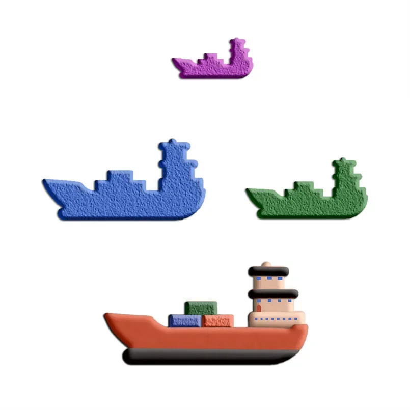 Four Specification Cartoon Sea Transport,International Freighter,Plastic Molds,Cake Fondant Tools,Cookie Sushi and Fruits Cutter