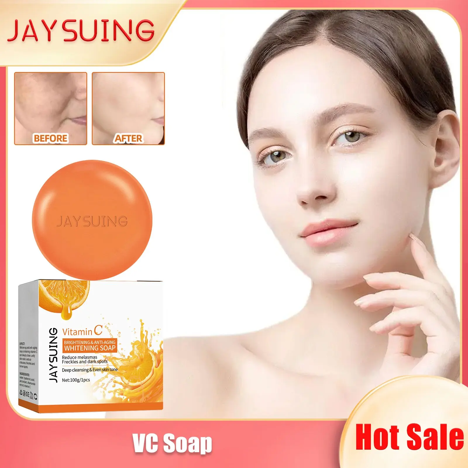 Whitening Facial Soap Remove Freckle Fade Pigment Reduce Melanin Wrinkle Removal Lightening Tone Moisturizing Anti Aging Soap