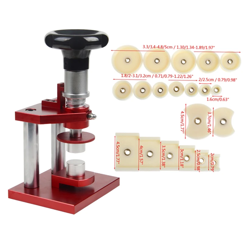 Watch Repair Tools, Watchaker Tool, Rotary Watch Case Presser, Crystal Presser with 20PCS Moulds