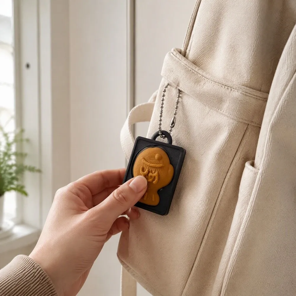 3D Printed Taiyaki Clicker Keychain Portable Cute Fidget Cartoon Style Satisfying Clicking Feedback Clicker Keychain Study Time