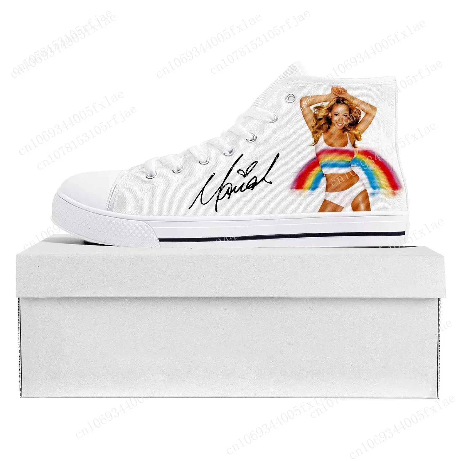Mariah Carey High Top High Quality Sneakers Mens Womens Teenager Canvas Customized Sneaker Casual Couple Shoes Custom Shoe