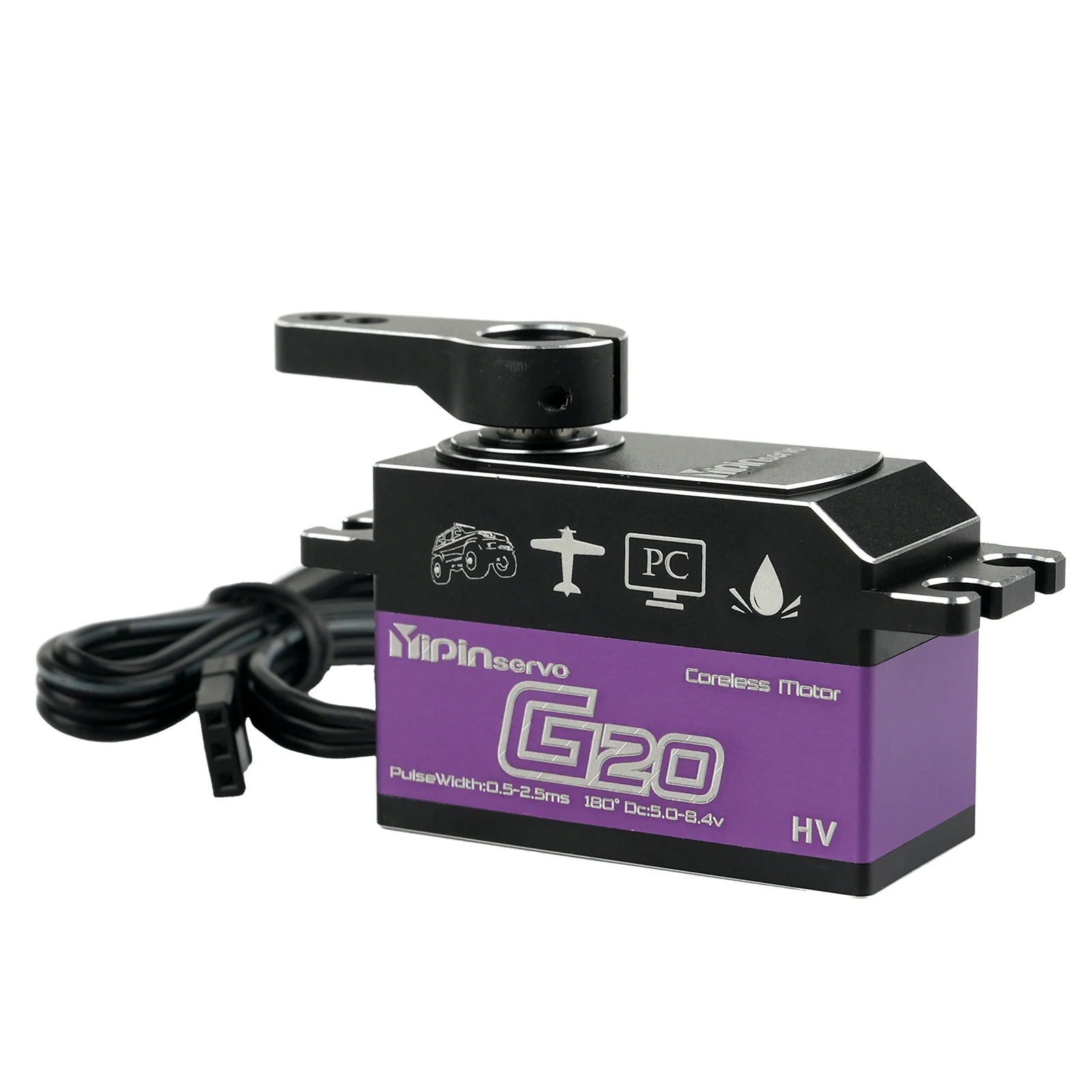 G20 20KG Servo Digital compacto engranaje de acero Motor Sin Núcleo 180 270 rotación de 360 grados para proyectos de brazo de Robot de coche RC