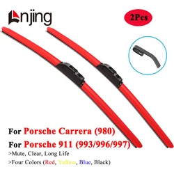 LNJING Colorful Wiper Blade For Porsche 911 Coupe Convertible Carrera GT 993 996 997 980 1996 1998 2000 2004 2005 2006 2010 2012