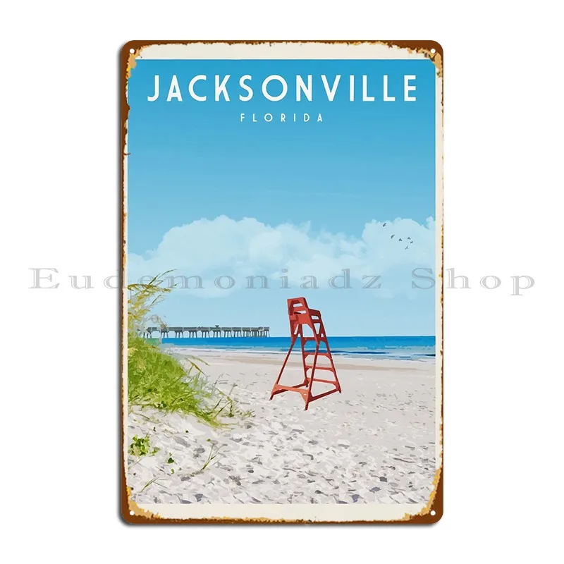 Jacksonville Metal Plaque Poster Cinema Retro Wall Decor Wall Decor Customized Tin Sign Poster