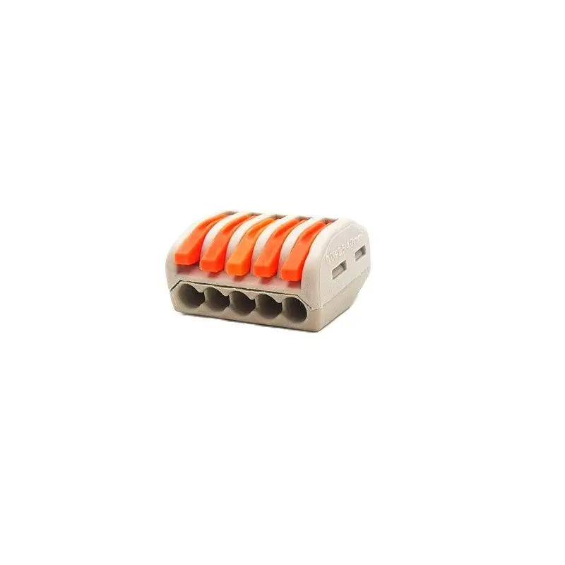 10PCS/lot Terminal Blocks 215 Universal Mini Push In Quick Splice Terminal Electrical Connection Compact Fast Cable Wire Connect