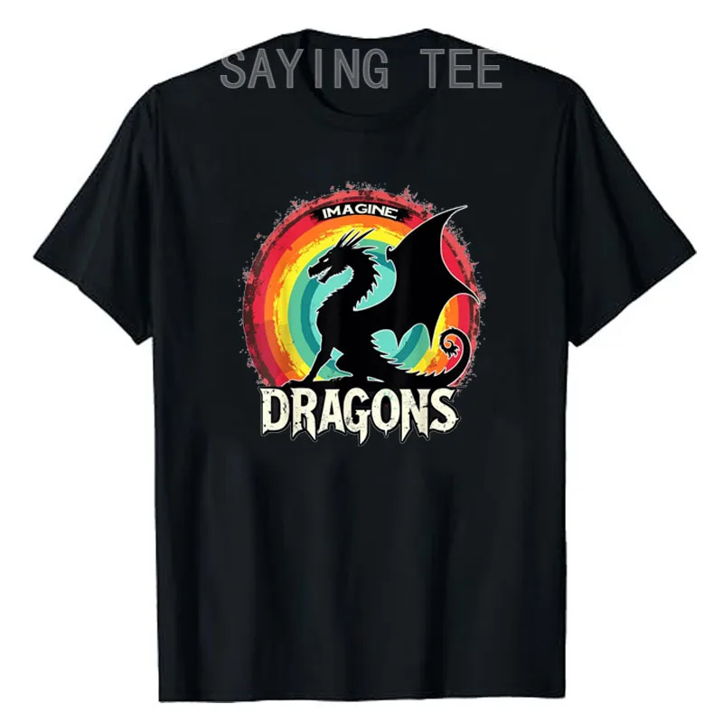 Imagine Dragons Fantasy Dragon T-Shirt Magical and Funny Dragon Lover Gift Humorous Video Game Graphic Outfit Saying Tee Y2k Top