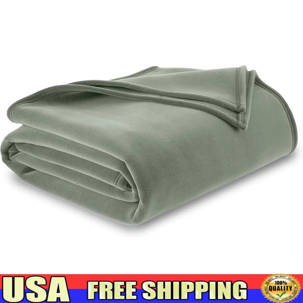Super Soft Lightweight Insulating Plush Blanket All Seasons Cozy Travel Camping Pet Blanket Machine Washable Durable 90x90