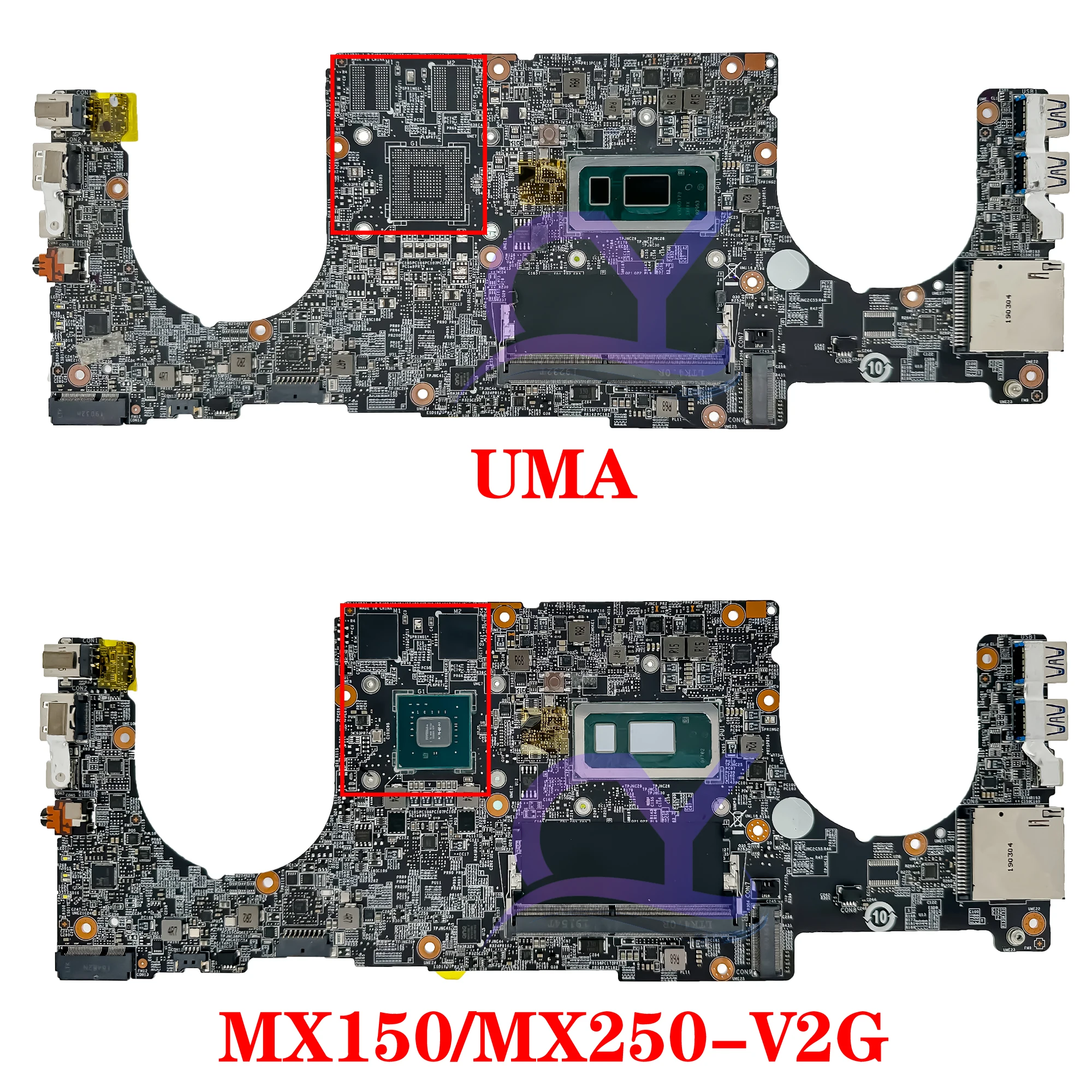 Imagem -03 - Placa-mãe do Portátil para Msi Ms14b31 Mainboard 8ro Moderno 8ra Ms-14b3 i3 i5 I78th Gen Mx150 Mx250-v2g Uma Ddr4