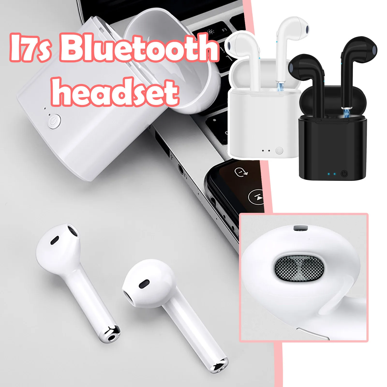 I7s Wireless Binaural Bluetooth Earphone In-Ear Wireless Mini Stereo Earbud Headsets For All Smart Phone