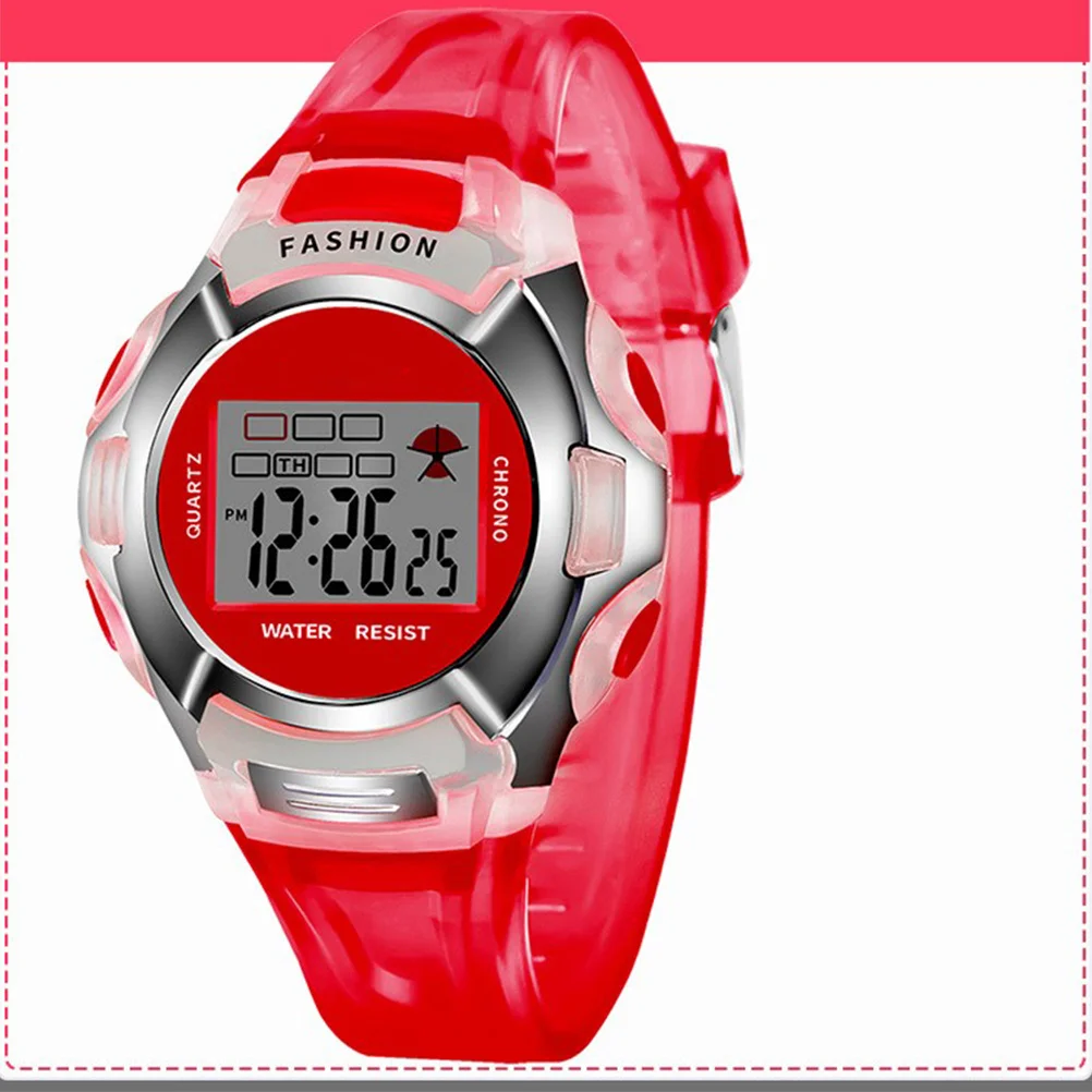 ساعة رياضية مقاومة للماء للأطفال، ساعة يد إلكترونية بإضاءة خلفية LED، ساعة توقيت، منبه، ساعة رياضية مضيئة للأطفال #5