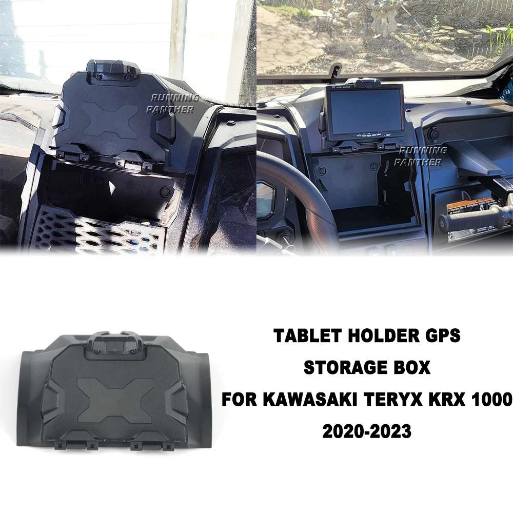 Electronic Device Tablet Phone Holder for Kawasaki Teryx KRX 1000 2020-2023 Accessories Storage Box Organizer Tray