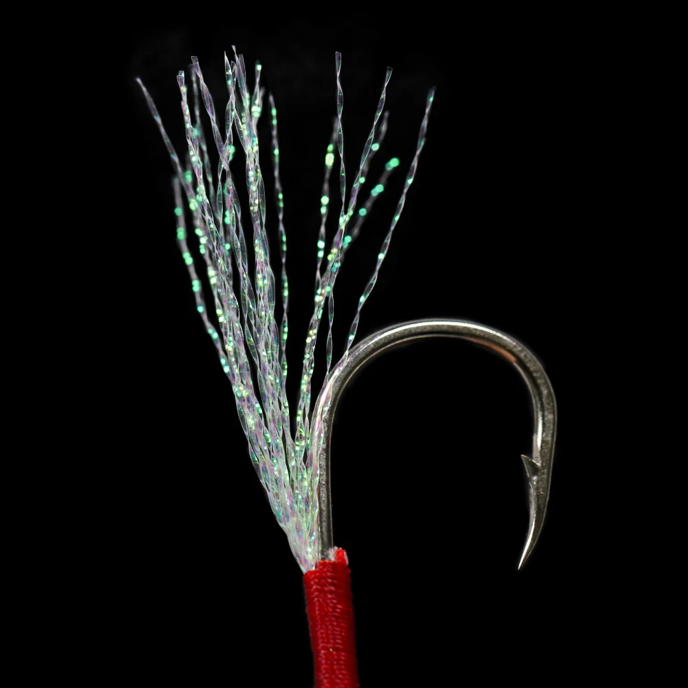 Elllv Anzuelos Jig con púas y anillo dividido – Pesca agua salada - imagen 3