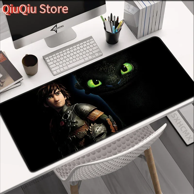 أنيمي بلا أسنان الغضب التنين ماوس HD الطباعة ألعاب الكمبيوتر قفل حافة عدم الانزلاق ماوس الوسادة XXL لوحة المفاتيح الكمبيوتر وسادة للمكتب