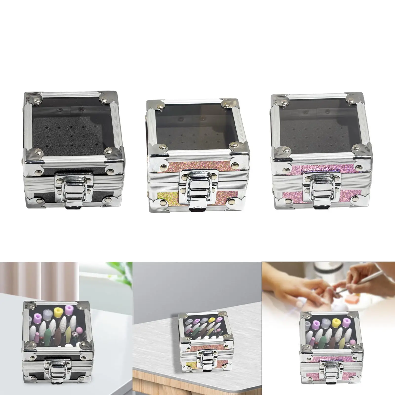 Держатель для сверл для ногтей, пылезащитный для шлифовальных головок для дизайна ногтей, для ежедневного использования для женщин