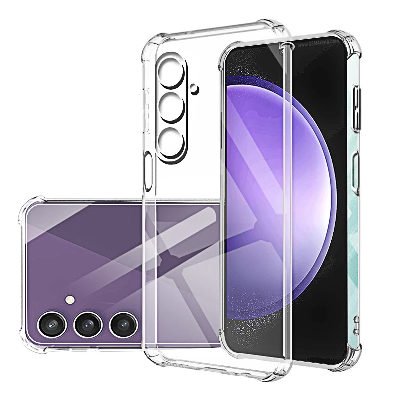 Transparent Phone Case for Samsung Galaxy S23 FE S24 Ultra S21 S22 Plus S20fe Shockproof Clear Silicone Bumper Soft Back Cover