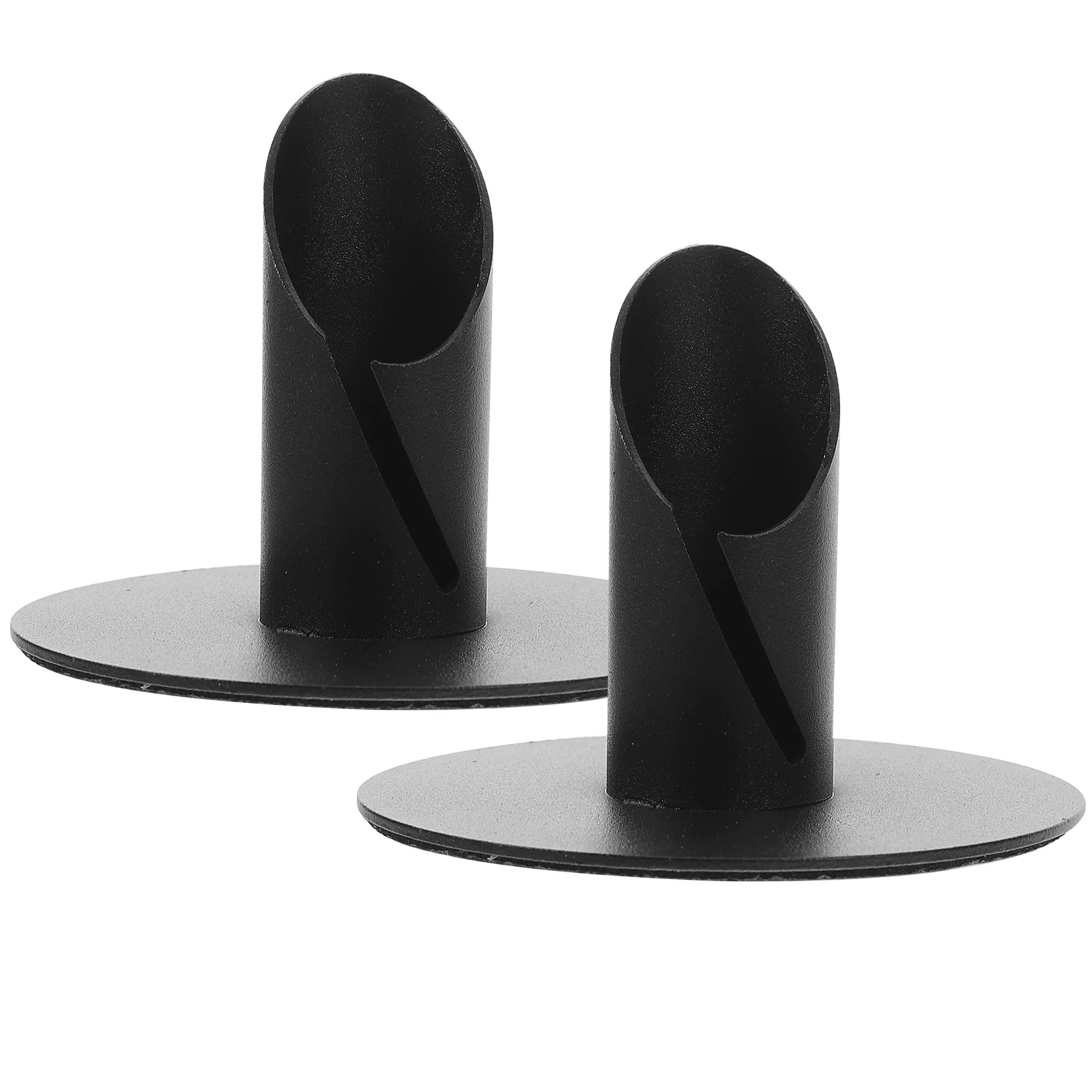 2Pcs Creative Wrought Iron Candlestick Holders Elegant Design for Dinner Parties Festivals Home Decor Pillar Holders