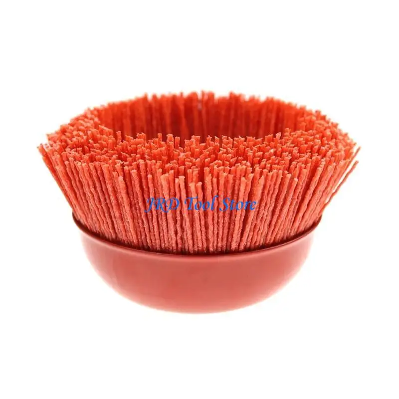 A2UD 1PIECE 100MMX M14 كوب نايلون فرشاة الكشط P80 POLLEMER-ABRANTIVE CHEM