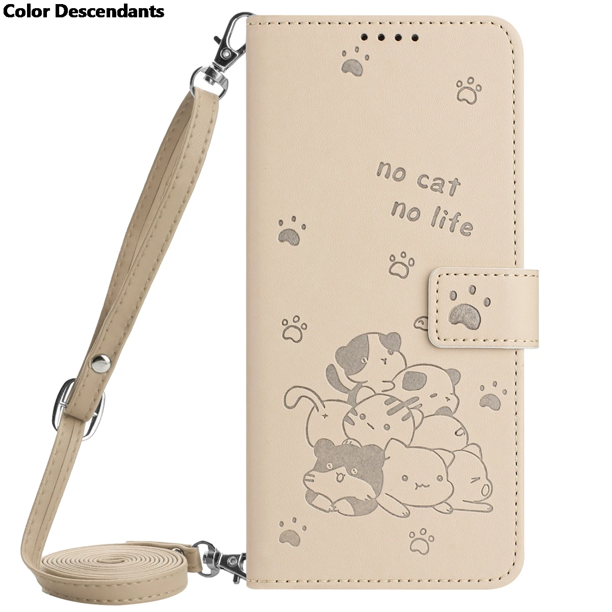 حافظة هاتف جلدية قابلة للطي لهاتف فوجيتسو FCNT راكوراكو F-53E سهام WE2 Plus F-51E F-52E حقيبة غطاء كتف هريرة #2