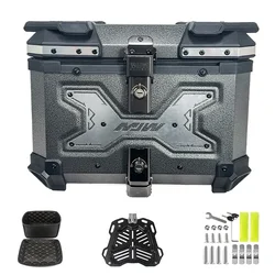 45l Universal Aluminium Alloy Motorcycle Tail Box Motorcycle Trunk Luggage Helmet Waterproof Motorbike Tail Box with Inner Pad